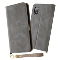 AQUOS wish3 SH-53D A302SH A303SH �P�[�X �蒠�^ �ϏՌ� ���U�[ Raffine �O���[ �J�o�[ �A�N�I�X �E�B�b�V�� �X���[ �X�}�z�P�[�X P2