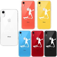 iPhoneXR �P�[�X �\�t�g�P�[�X �N���A ���C�����X�[�d�Ή� �e�j�X �X�}�b�V�� �z���C�g �A�C�t�H�� �e���A�[�� �J�o�[ �X�}�z�P�[�X