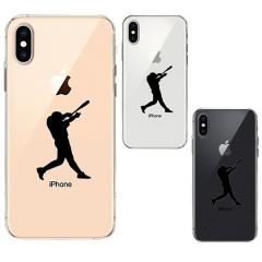 iPhone XS X �P�[�X �\�t�g�P�[�X �N���A ���C�����X�[�d�Ή� �싅 �o�b�^�[ �A�C�t�H�� �e���G�X �e�� �J�o�[ �X�}�z�P�[�X