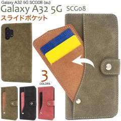 Galaxy A32 5G SCG08  �P�[�X �蒠�^ �X���C�h�J�[�h�|�P�b�g �J�o�[ �M�����N�V�[ �G�[�T�[�e�B�[�c�[ �X�}�z�P�[�X