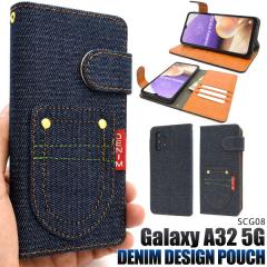 Galaxy A32 5G SCG08 �P�[�X �蒠�^ �|�P�b�g�f�j���f�U�C�� �J�o�[ �M�����N�V�[ �G�[�T�[�e�B�[�c�[ �X�}�z�P�[�X