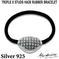 GYRNV Ms collection Vo[ wAS uXbg TRIPLE X STUDS HAIR RUBBER BRACELETE XB-051