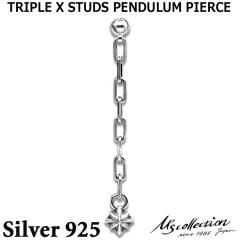 GYRNV Ms collection Vo[ sAX Ўp TRIPLE X STUDS PENDULUM PIERCE XE-043