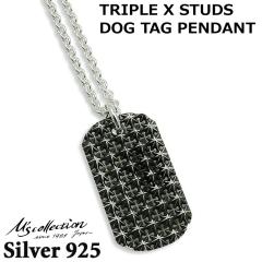 GYRNV Ms collection Vo[ lbNX TRIPLE X STUDS DOG TAG PENDANT XP-187