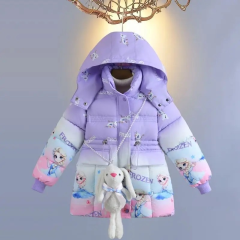 �q���� ���ǂ� �L�b�Y ���̎q �_�E���W���P�b�g �A�i�Ɛ�̏��� �G���U �t�[�h�t�� �ʂ�����ݕt�� 120-160cm �s���N �p�[�v��2�F �L���[