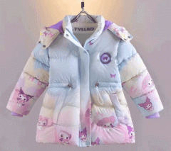 ���̎q �L�b�Y �q�ǂ��_�E���W���P�b�g �N���~����� �}�C�����f�B �t�[�h�t�� 80-145cm �s���N �u���[ �p�[�v��3�F �L���[�g ����
