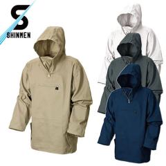 S〜3L】【上下セット販売】ミツウマ 国産水産合羽 パーカー 胸付き