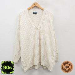 �Ò� �����Y�G���h ���� �P�[�u�� �j�b�g �J�[�f�B�K�� ���f�B�[�X 90�N�� 90s �傫���T�C�Y �R�b�g�� USA�� �� �z���C�g spe  ���� �Ò�