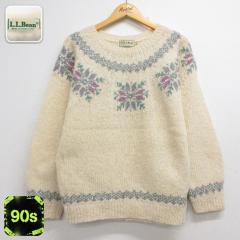 �Ò� L.L.Bean �G���G���r�[�� ���� �j�b�g ���f�B�[�X 90�N�� 90s �m���f�B�b�N �ᕿ �Z�[�^�[ �E�[�� �N���[�l�b�N ���� �x�[�W�� 26se