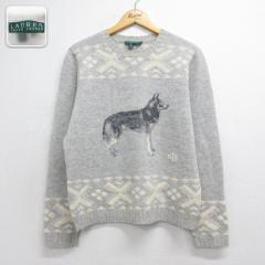 �Ò� �����t���[���� Ralph Lauren ���� �u�����h �j�b�g ���f�B�[�X �Z�[�^�[ �����E�[�� �m���f�B�b�N �N���[�l�b�N �O���[ ���~�� spe