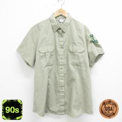 �Ò� ���� ���[�N �V���c ���f�B�[�X 90�N�� 90s US �傫���T�C�Y USA�� ���� �O���[�� ���� �u���E�X �g�b�v�X ���� �Ò�