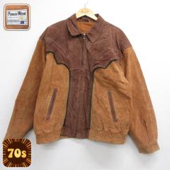 �Ò� Pioneer Wear ���� ���U�[ �W���P�b�g �����Y 80�N�� 80s �傫���T�C�Y �؂�ւ� �u���E�� spe 26sep11 ����