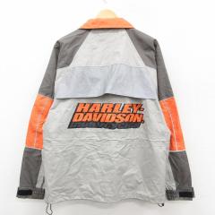 �Ò� �n�[���[�_�r�b�h�\�� Harley Davidson ���� �W���P�b�g �����Y ���O���� �O���[�� XL�T�C�Y ���� �A�E�^�[ �W�����p�[  ���� �Ò�