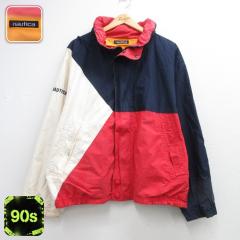 �Ò� �m�[�e�B�J NAUTICA ���� �u�����h �W���P�b�g �����Y 90�N�� 90s ���o�[�V�u�� �c�[�g���J���[ �Z�[�����O �R�b�g�� �X�^���h�J��