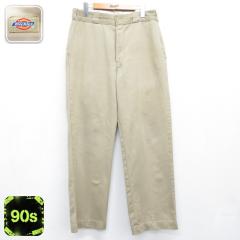 �Ò� �f�B�b�L�[�Y Dickies �p���c �����Y 90�N�� 90s 90Y �R�b�g�� �x�[�W�� 26aug18 ����