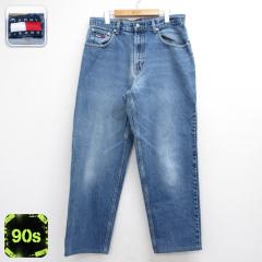 �Ò� TOMMY JEANS �l�C�r�[�E�f�j�� �p���c �����Y 90�N�� 90s �����|�C���g���S �X�g���[�g �R�b�g�� 26sep08 ����