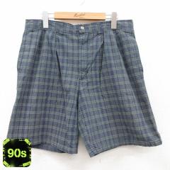 �Ò� �A�����J���C�[�O�� American Eagle �V���[�g �p���c �V���[�c �����Y 90�N�� 90s ���� �l�C�r�[ �`�F�b�N W34 ���� �{�g ���� �Ò�