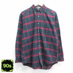 �Ò� �g�~�[�q���t�B�K�[ TOMMY HILFIGER ���� �u�����h �V���c �����Y 90�N�� 90s �R�b�g�� �{�^���_�E�� �Α� �O���[�� �`�F ���� �Ò�