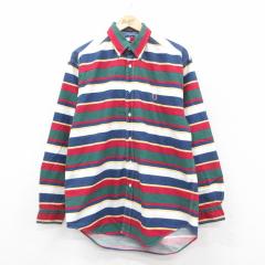 �Ò� �g�~�[�q���t�B�K�[ TOMMY HILFIGER ���� �u�����h �V���c �����Y 90�N�� 90s �����O�� �R�b�g�� �{�^���_�E�� �Α� �O�� ���� �Ò�