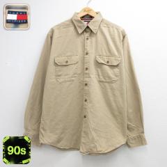 �Ò� �g�~�[�q���t�B�K�[ TOMMY HILFIGER ���� �����u�����h �V���c �����Y 90�N�� 90s �t���b�v�|�P�b�g �R�b�g�� �x�[�W�� 26sep04 ��