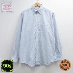 �Ò� Brooks Brothers �u���b�N�X�u���U�[�Y ���� �u�����h �V���c �����Y 90�N�� 90s �傫���T�C�Y �R�b�g�� �{�^���_�E�� USA�� �z���C