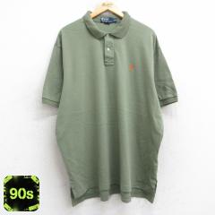 �Ò� �����t���[���� Ralph Lauren ���� �u�����h �|�� �V���c �����Y 90�N�� 90s �����|�C���g���S �傫���T�C�Y �R�b�g�� �Z ���� �Ò�