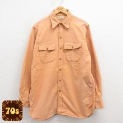�Ò� �G���G���r�[�� LLBEAN ���� �t�����l�� �V���c �����Y 70�N�� 70s �����O�� �R�b�g�� �I�����W L�T�C�Y ���� �g�b�v�X ���� �Ò�