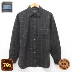 �Ò� �y���h���g�� PENDLETON ���� �V���c �����Y 70�N�� 70s �E�[�� �^�[�^�� �`�F�b�N USA�� 26aug19 ����