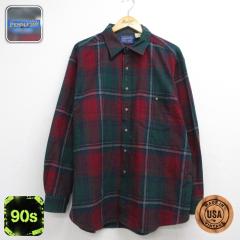 �Ò� �y���h���g�� PENDLETON ���� �V���c �����Y 90�N�� 90s �傫���T�C�Y �����O�� �E�[�� USA�� ���b�h �`�F�b�N spe 26aug24 ����
