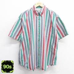 �Ò� �Z���g�W�����Y�x�C ���� �V���c �����Y 90�N�� 90s �R�b�g�� �{�^���_�E�� �Α� �O���[�� �X�g���C�v spe XL�T�C�Y ���� ���� �Ò�