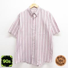 �Ò� �A���[ ���� �V���c �����Y 90�N�� 90s �{�^���_�E�� USA�� �G���W�� �X�g���C�v XL�T�C�Y ���� �g�b�v�X ���� �Ò�