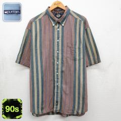 �Ò� �h�b�J�[�Y ���� �V���c �����Y 90�N�� 90s �傫���T�C�Y �R�b�g�� �{�^���_�E�� �x�[�W���n�� �X�g���C�v spe 26may09 ����