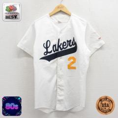 �Ò� �E�B���\�� ���� �x�[�X�{�[�� �V���c �����Y 80�N�� 80s Lakers USA�� �z���C�g 26may26 ����