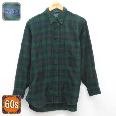 �Ò� �y���h���g�� PENDLETON ���� �r���e�[�W �V���c �����Y 60�N�� 60s �E�[�� �{�^���_�E�� �O���[�� �`�F�b�N spe 26aug19 ����