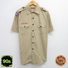 �Ò� ���� �{�[�C�X�J�E�g �V���c �����Y 90�N�� 90s �����O�� USA�� �x�[�W�� �J�[�L XL�T�C�Y ���� �g�b�v�X ���� �Ò�