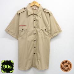�Ò� ���� �{�[�C�X�J�E�g �V���c �����Y 90�N�� 90s �傫���T�C�Y USA�� �x�[�W�� �J�[�L XL�T�C�Y ���� �g�b�v�X ���� �Ò�