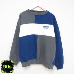�Ò� �q���g�� ���� �X�E�F�b�g �����Y 90�N�� 90s SIEBE �h�J �}���`�J���[ �N���[�l�b�N �� �u���[ XL�T�C�Y ���� �X�G�b ���� �Ò�