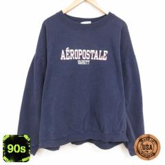 �Ò� ���� �X�E�F�b�g �����Y 90�N�� 90s �G�A���|�X�e�[�� AEROPOSTALE �傫���T�C�Y �N���[�l�b�N USA�� �� �l�C�r�[ spe XL ���� �Ò�