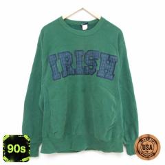 �Ò� �W�����X�|�[�c ���� �X�E�F�b�g �����Y 90�N�� 90s �A�C���b�V�� �傫���T�C�Y �N���[�l�b�N USA�� �� �O���[�� XL�T�C ���� �Ò�