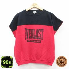 �Ò� ���� �X�E�F�b�g �����Y 90�N�� 90s EVERLAST �c�[�g���J���[ �N���[�l�b�N USA�� �ԑ� ���b�h XL�T�C�Y ���� �X�G�b�g  ���� �Ò�