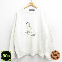 �Ò� ���� �Z�[�^�[ �����Y 90�N�� 90s �S���t �h�J ��D�� �傫���T�C�Y �R�b�g�� USA�� �� �z���C�g XL�T�C�Y ���� �j�b�g  ���� �Ò�