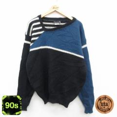 �Ò� ���� �Z�[�^�[ �����Y 90�N�� 90s ��D�� �E�[�� USA�� ���� �u���b�N L�T�C�Y ���� �j�b�g �g�b�v�X ���� �Ò�
