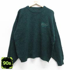 �Ò� I.O.U. ���� �Z�[�^�[ �����Y 90�N�� 90s �A�N���� �N���[�l�b�N �� �O���[�� XL�T�C�Y ���� �j�b�g �g�b�v�X ���� �Ò�
