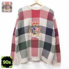 �Ò� �����t���[���� Ralph Lauren �`���b�v�X ���� �u�����h �Z�[�^�[ �����Y 90�N�� 90s �r�b�O���S �h�J �R�b�g�� �N���[�l ���� �Ò�