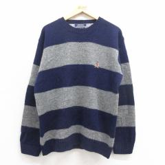 �Ò� �g�~�[�q���t�B�K�[ TOMMY HILFIGER ���� �u�����h �Z�[�^�[ �����Y 90�N�� 90s �����|�C���g���S �V�F�b�g�����h�E�[��  ���� �Ò�