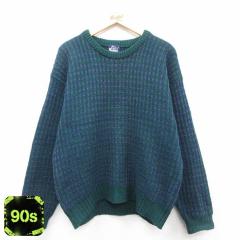 �Ò� �E�[�����b�` WOOLRICH ���� �Z�[�^�[ �����Y 90�N�� 90s �o�[�Y�A�C �E�[�� �N���[�l�b�N �Α� �O���[�� spe L�T�C�Y �� ���� �Ò�