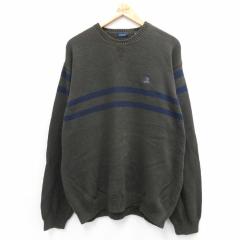 �Ò� IZOD ���� �Z�[�^�[ �����Y �����|�C���g���S �R�b�g�� �N���[�l�b�N �Z�Α� �O���[�� XL�T�C�Y ���� �j�b�g �g�b�v�X ���� �Ò�