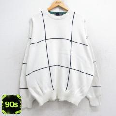 �Ò� �m�[�e�B�J NAUTICA ���� �u�����h �Z�[�^�[ �����Y 90�N�� 90s �����|�C���g���S �傫���T�C�Y �R�b�g�� �N���[�l�b�N  ���� �Ò�