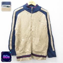 �Ò� ���R�X�e LACOSTE ���� �t���W�b�v �j�b�g �J�[�f�B�K�� �����Y 80�N�� 80s �����|�C���g���S �t�����X�� ���� spe 26mar11 ����