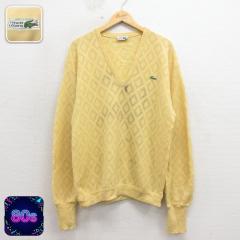 �Ò� �V���~�[�Y ���R�X�e LACOSTE ���� �u�����h �Z�[�^�[ �����Y 80�N�� 80s �����|�C���g���S �E�[�� V�l�b�N �t�����X�� �� 26apr11 